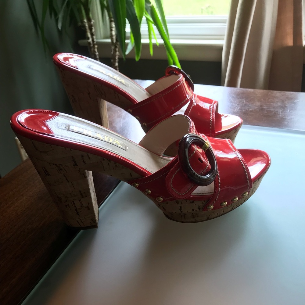 Red Prada high heels